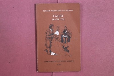 382006 Johann Wolfgang von Goethe FAUST Hamburger Lesehefte Verlag Der Tragödie