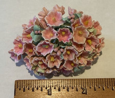 Vintage Forget-Me-Not Flowers Pink Millinery Hat Doll Craft Stems