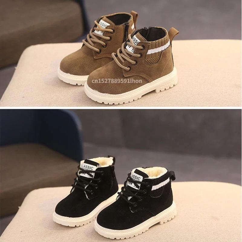 2 Estilo Interior Material Felpa Niños Invierno Botas Tela Algodón Primavera Otoño Chil