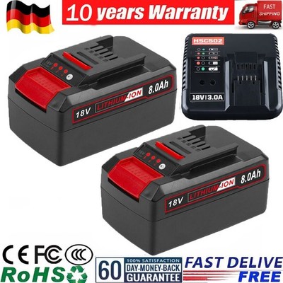 2x Für Einhell 18V 8,0Ah Lithium-ion Akku Power X-Change Li-Ion Akku PXCHSL1810