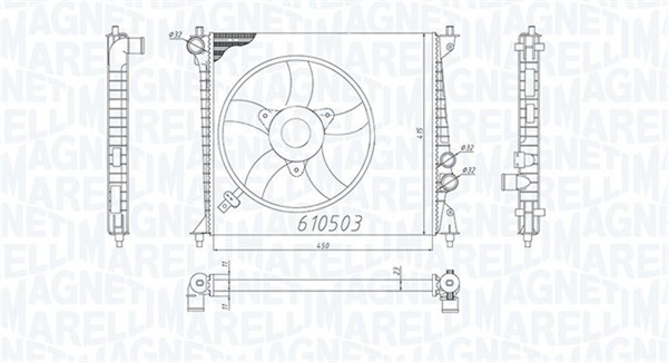MotorküHler WasserküHler Magneti Marelli 350213200500 FüR Audi A2 8Z0 TDI-image