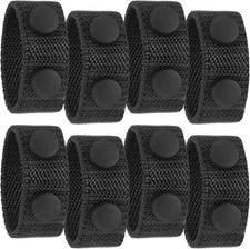 8 Pcs Belt Keepers for Duty Belt 2-1/4 Wide with Double Snaps Nylon Tactical Loo