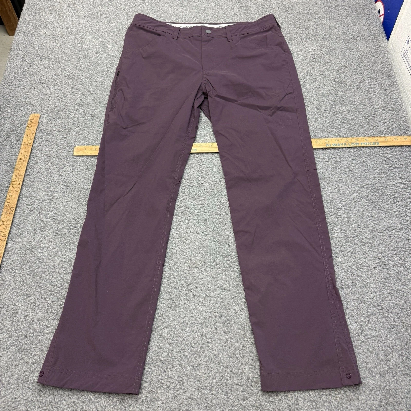 Stio Pants Mens 34x31 Purple Drawstring Nylon Stretch Quickdry