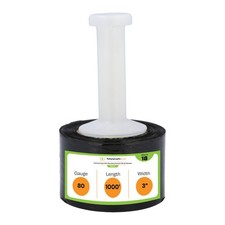 18 Rolls 3" x 1000 ft Black Hand Wrap Stretch Shrink Film With Handle 80 Ga