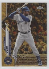 2020 Topps Chrome Gold Wave Refractor 16/50 Lorenzo Cain #153 0c6