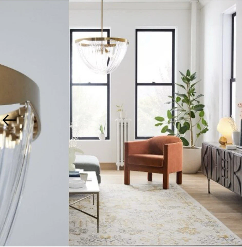 West Elm Deco Acrylic Chandelier - Image 4 of 4