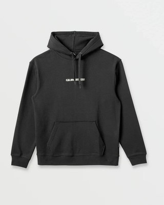 Quiksilver Fleece Graphic Men's pullover hoodie Black Onyx Medium NWT