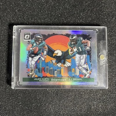 2024 Panini Donruss Optic Dual Downtown Jalen Hurts Aj Brown Trading Card