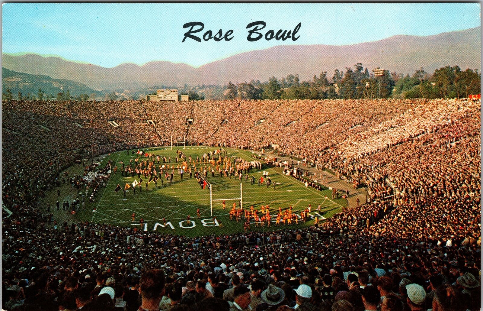 Pasadena CA-California, Football Game, Rose Bowl, Vintage Postcard
