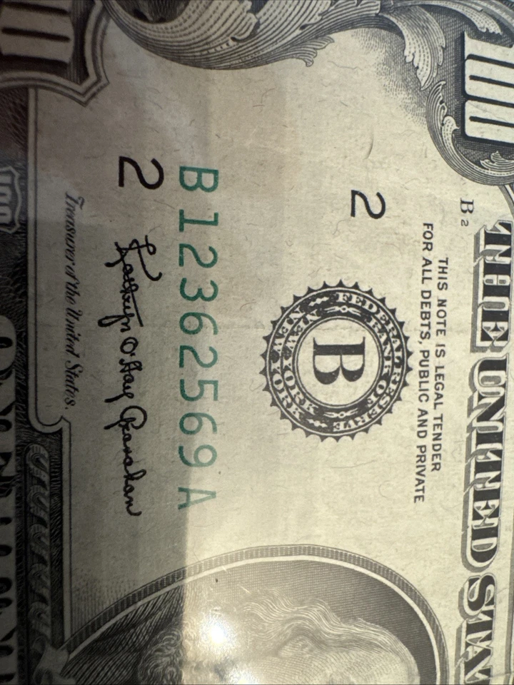 1963 a 100 dollar bill S # B 12362569 A - Image 4 of 4