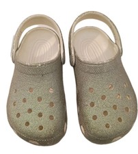 Crocs Classic Glitter Clogs Junior J2 Kids Slip On Shoes