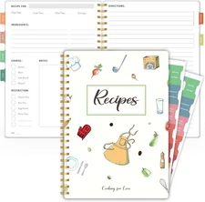 Personal Recipe Journal: Blank Cookbook for Organizing Your Recipes - White