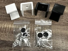 (10) Wall Mount Hockey Stick Display Brackets Holders Hangers+Hardware/Pad-WHITE