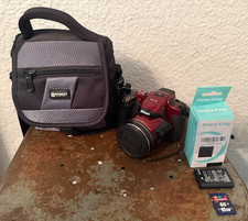 Nikon Red COOLPIX P610 Compact Digital Camera 60x Optical Zoom Kit Tested READ