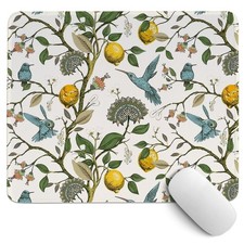 Lemon Tree Mouse Pad Small Yellow Floral Desk Mat Girly Summer 11.8x9.8 Inch