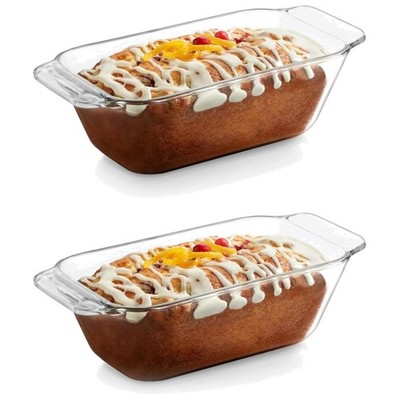 Durable Glass Loaf Pan Set, 2-Piece Baking Dish Collection