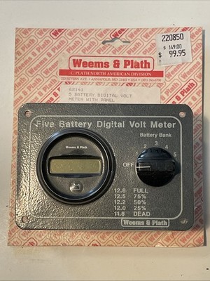 Weems Plath Five Battery Digital Volt Meter Model 62141