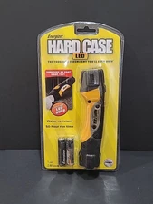 Energizer Hard Case Work Flashlight 1 LED New Old Stock Yellow