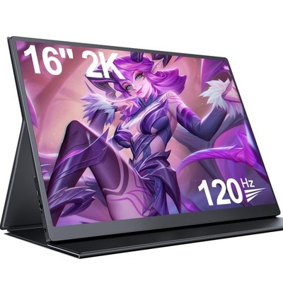 UPERFECT 16'' 2K Portable Monitor 120Hz 2560*1600 Second Extender Display Screen