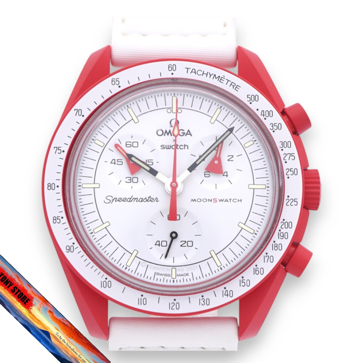 Omega Speedmaster Moonwatch SO33M100 White/Red Swiss