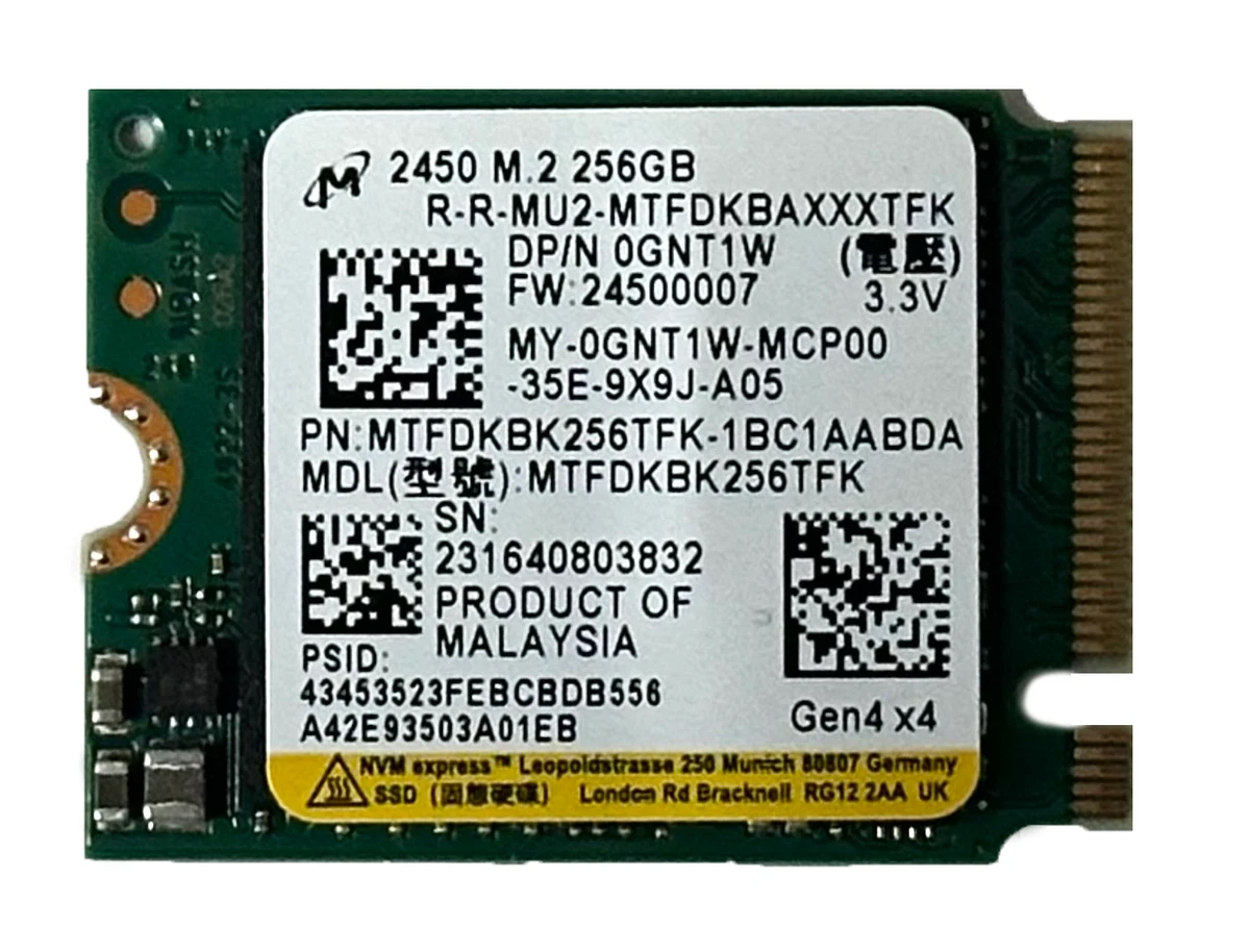 ②Micron NVMe M.2 256GB×2セット ほぼ未使用品 Micron M.2 Interface 256 GB Solid State Drives for sale - eBay