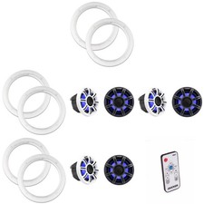 Kicker 3 Pair  51MSC65 LED 6.5" Premium Marine Coaxial with a Pair of 50KLS...
