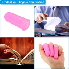 0.67 Inch Rubber Finger Tips, 10 Pack Silicone Thumb Fingertip Protector Cove...