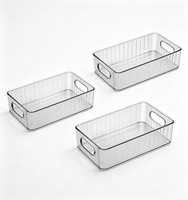 KüHlschrank Organizer Stapelbar Transparent KüChe Aufbewahrung 3 StüCk Set