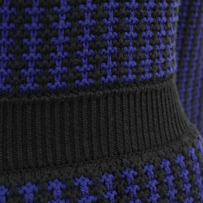 Christian Dior Low-gauge Knit Sweater Striped Peplum Women Size 38 Blue/Black thumbnail 5