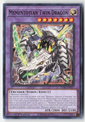Yugioh - Mementotlan Twin Dragon LEDE-EN037 1st Edition - Legacy of Destruction