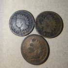 1900 P,  1901 P,  & 1902 P Indian Head Pennies Lot Of 3