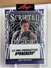 2025 Leaf Pop Century MARK WAHLBERG Pre-Production Proof #1/1 Purple Sealed