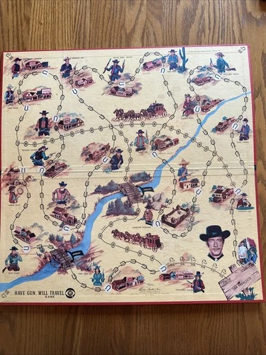 Vintage 1959 Parker Brothers CBS TV Have Gun Will Travel Board Game
