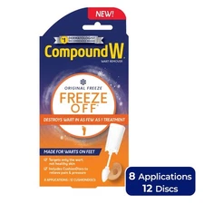 Compoundw Freeze Off Wart Remover 8 Applications And 12 Cushions Exp:08/2026