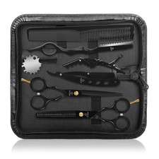 Hair Cutting Scissors Kit with Razor, Leather Case, Barber Hair Cutting Shear...