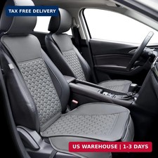 2PCs Front Car Seat Covers Leather Car Seat Protector Universal fit for