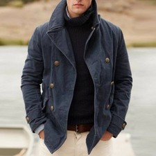 Casual Fashion Men s Lined Solid Color Jacket