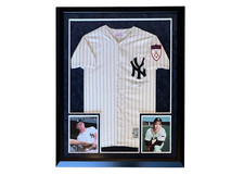 Mickey Mantle Signed New York Yankees Framed Jersey “No. 7” Inscription Beckett