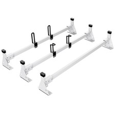Trailer Ladder Rack 54 3 Crossbars Heavy-duty Steel Van Roof Rack 800 Lbs White
