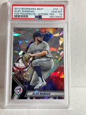 2019 Bowman's Best Alek Manoah rc Prospect Atomic Refractor Cracked Ice PSA 10