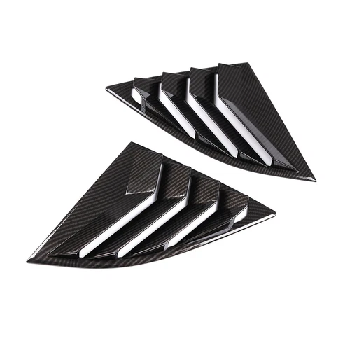 For Toyota Supra A90 A91 2019-25 ABS Black/Carbon Rear Window Louver Cover Trims - Foto 8 di 17