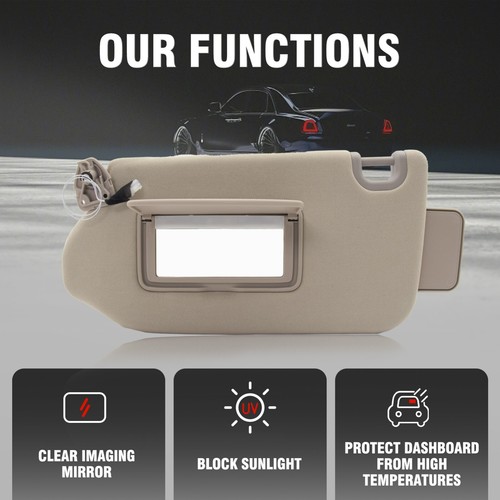 Parasoles del lado izquierdo del conductor compatibles con Nissan Pathfinder 13-18 - (Beige) - Imagen 6 de 8