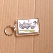 Silver Laced Wyandottes Chicken keyring