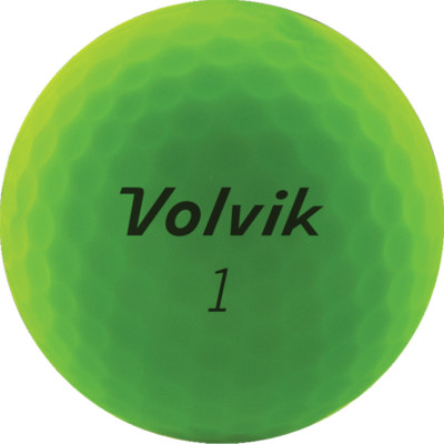 NEW Volvik Golf 3 Piece Low Comp. Matte Finish VIVID Green 3 Balls Test Sleeve!