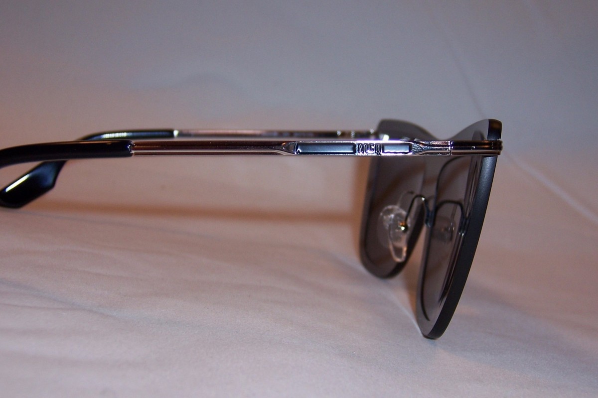 NEW McQueen MCQ SUNGLASSES MQ0007S 003 SILVER/SILVER 