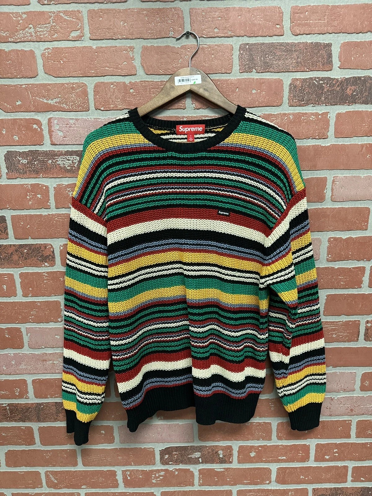 Taille Petite   Supreme Box pull nervuré 100 % authentique livraison rapide rare