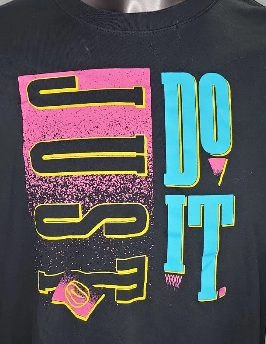 Nike Tee Purple Just Do It Mens Size Large T Shirt Dri Fit