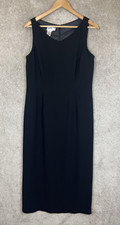 Jacqueline Ferrar Vintage Dress Womens 10 Black Sleeveless Maxi Lined- 3065*
