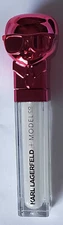 KARL LAGERFELD Italy metalllic TOP COAT GLOSS silver white shimmer lipgloss lips