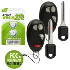 2 Replacement For 2001 2002 2003 2004 2005 Pontiac Montana Key + Fob Control